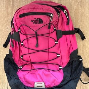 The North Face Hot Pink Daypack with Black Trim